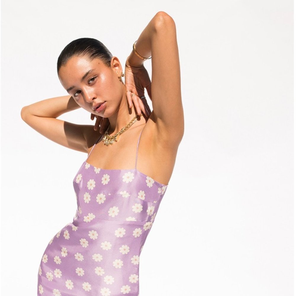Realisation Par Lilac Floral Mini Dress